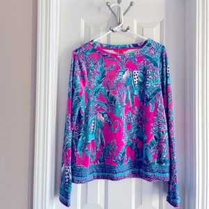 Lilly Pulitzer Size L Rami Velour Sweatshirt